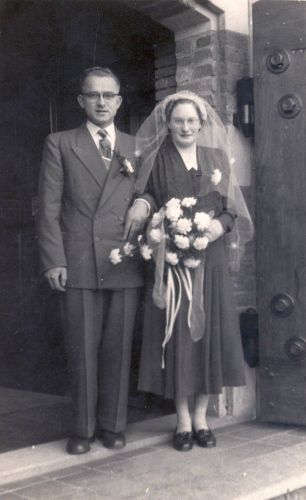 Trouwdag Jan Schotanus en Jannie Witteveen 1955
