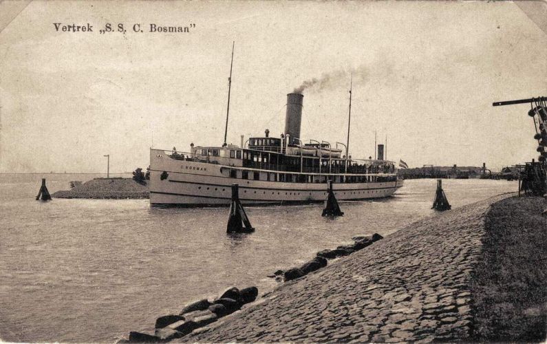 ss C. Bosman vertrek uit Enkhuizen
