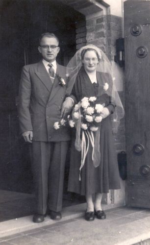 Trouwdag Jan Schotanus en Jannie Witteveen 1955