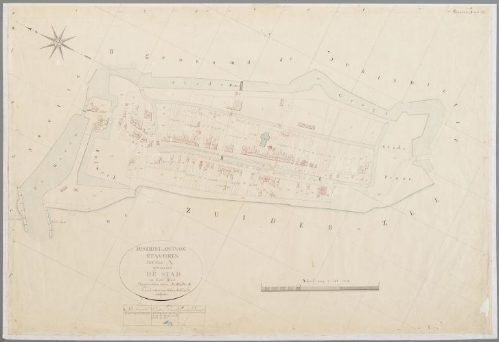 Kadastrale kaart van Stavoren uit 1832
